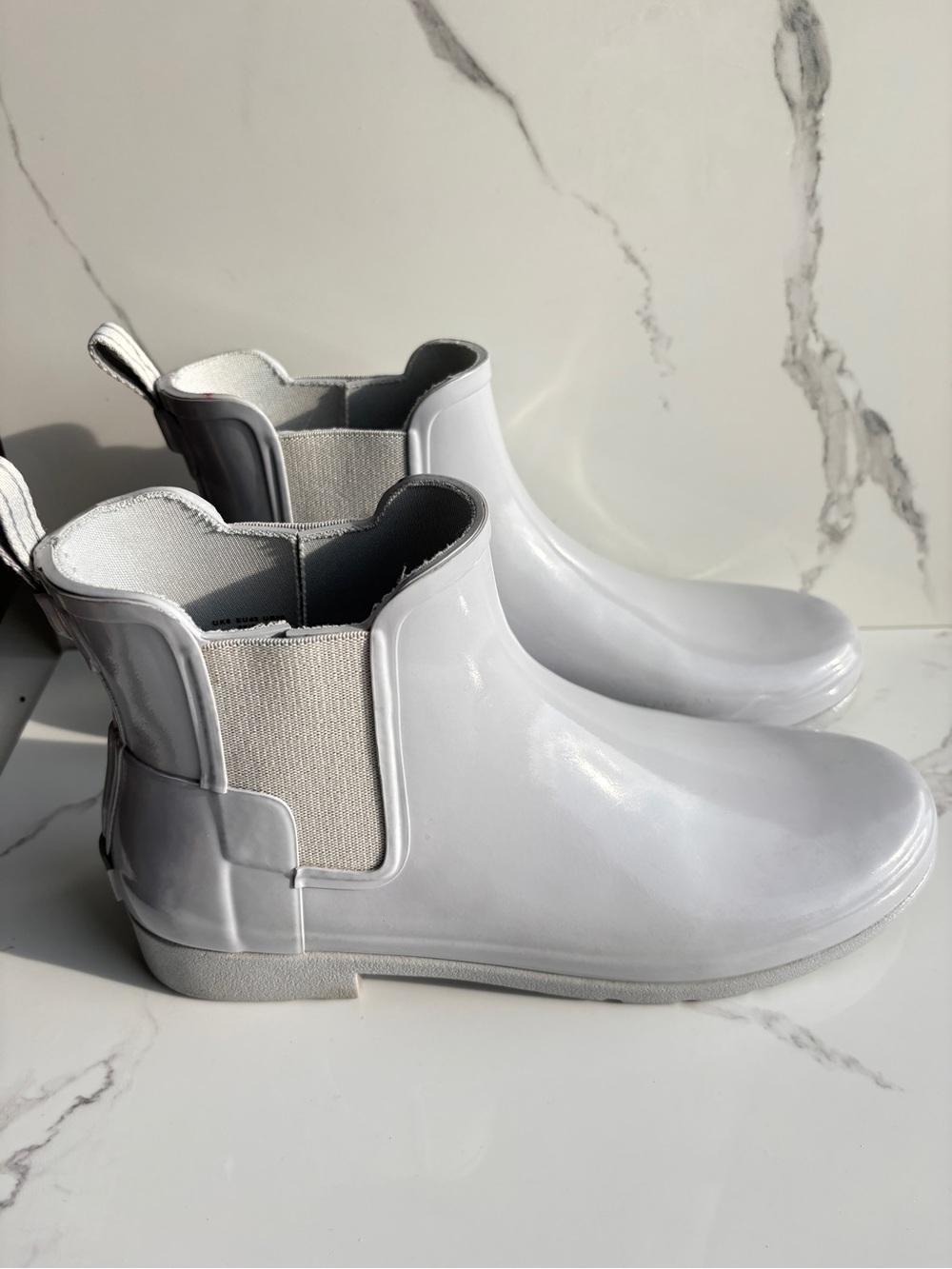 Hunter sz 10 Rain Gardening Refined Slim Fit Chelsea Boots Gray Rubber Ankle
